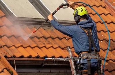 Démoussage et hydrofuge de toiture au Mesnil